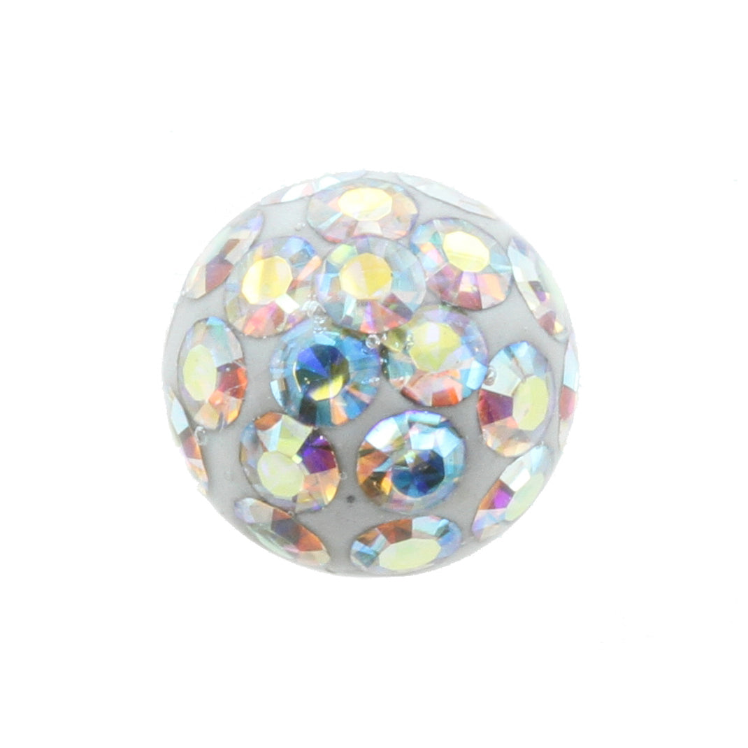 Surgical Steel Multi Jewelled Ball Crystal AB