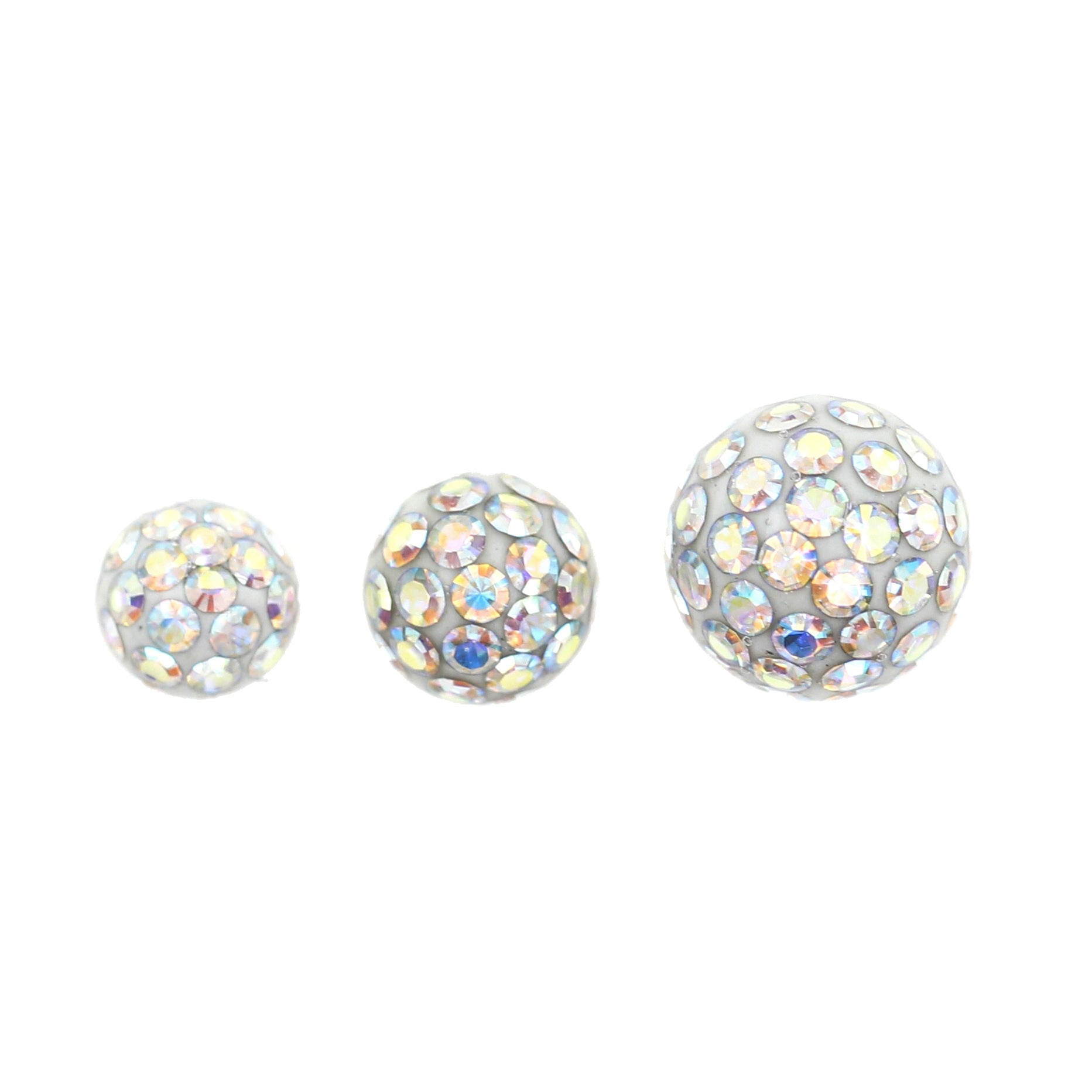 Surgical Steel Multi Jewelled Ball Crystal AB