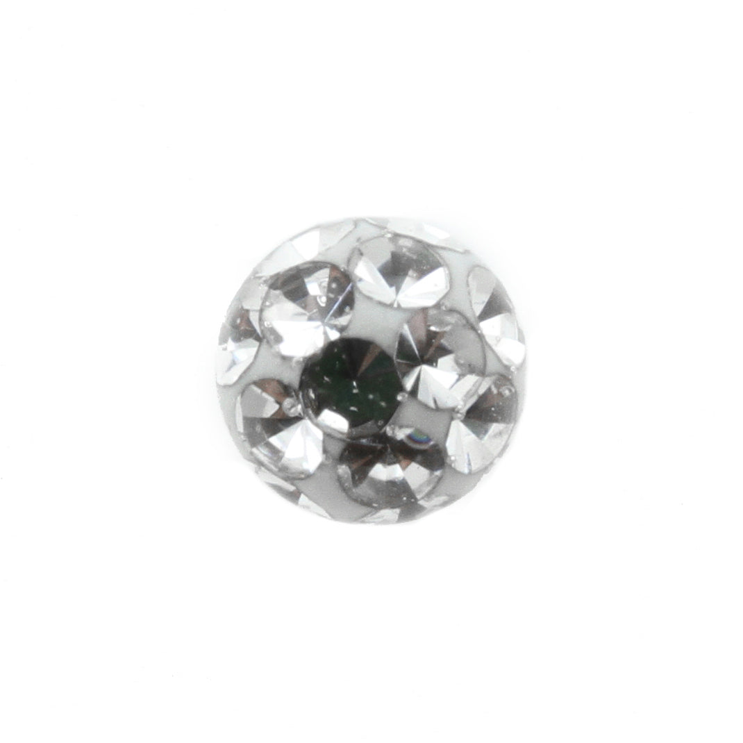 Surgical Steel Multi Jewelled Ball Clear