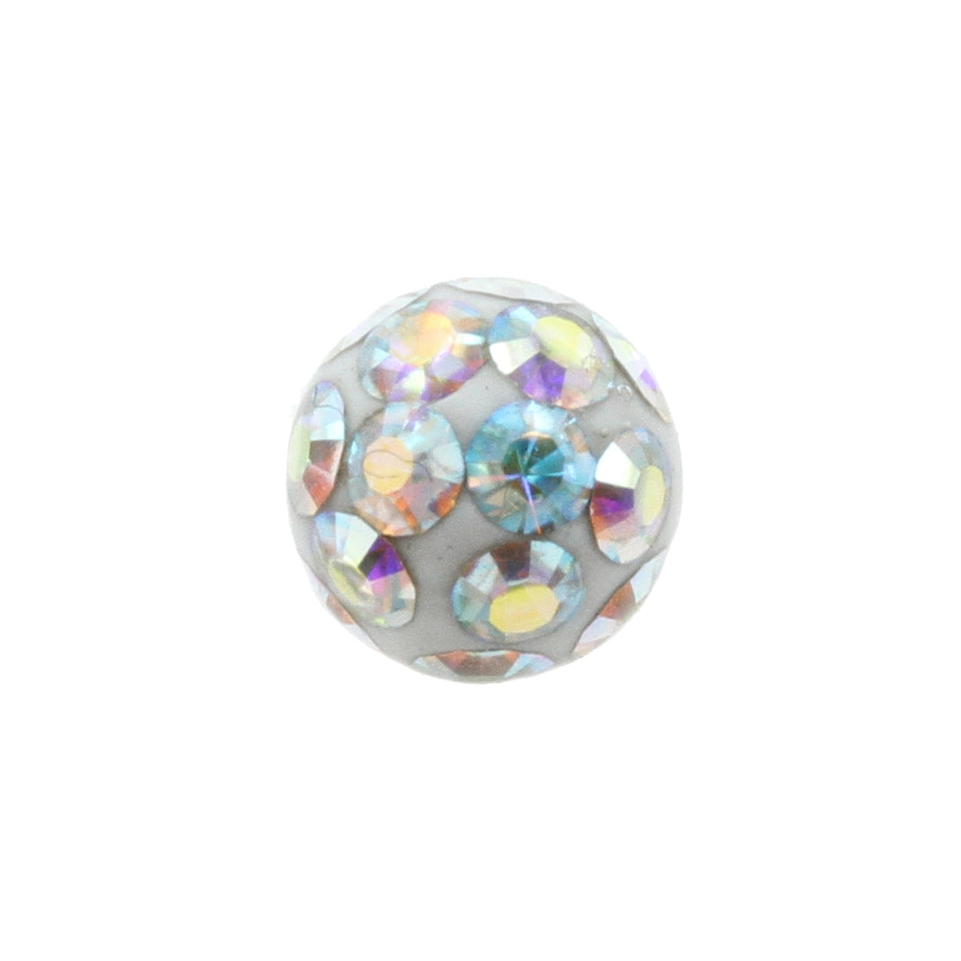 Surgical Steel Multi Jewelled Ball Crystal AB