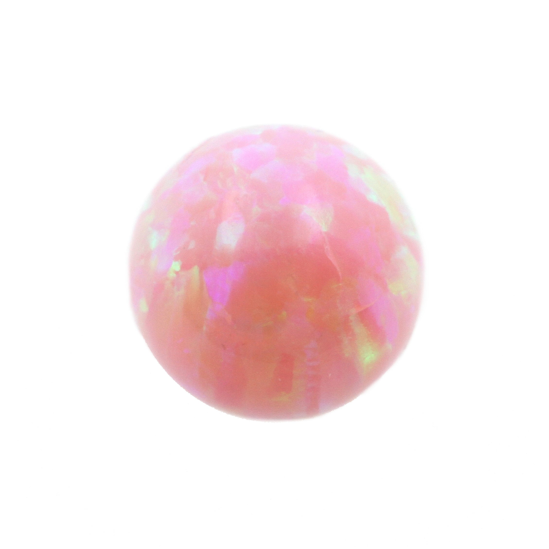 Synthetic Stone Threaded Opal Ball Pink Opal