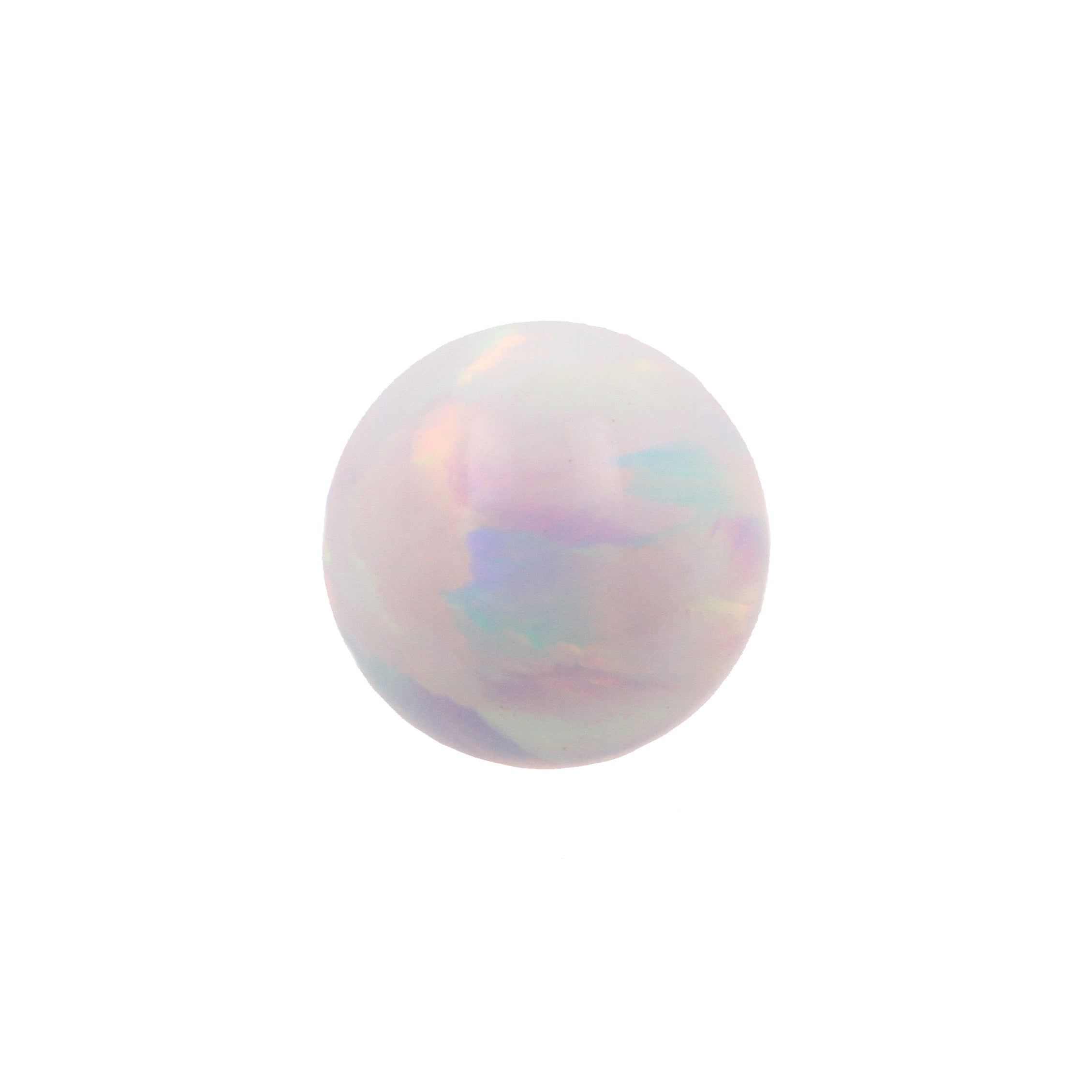 Synthetic Stone Threaded Opal Ball White Opal