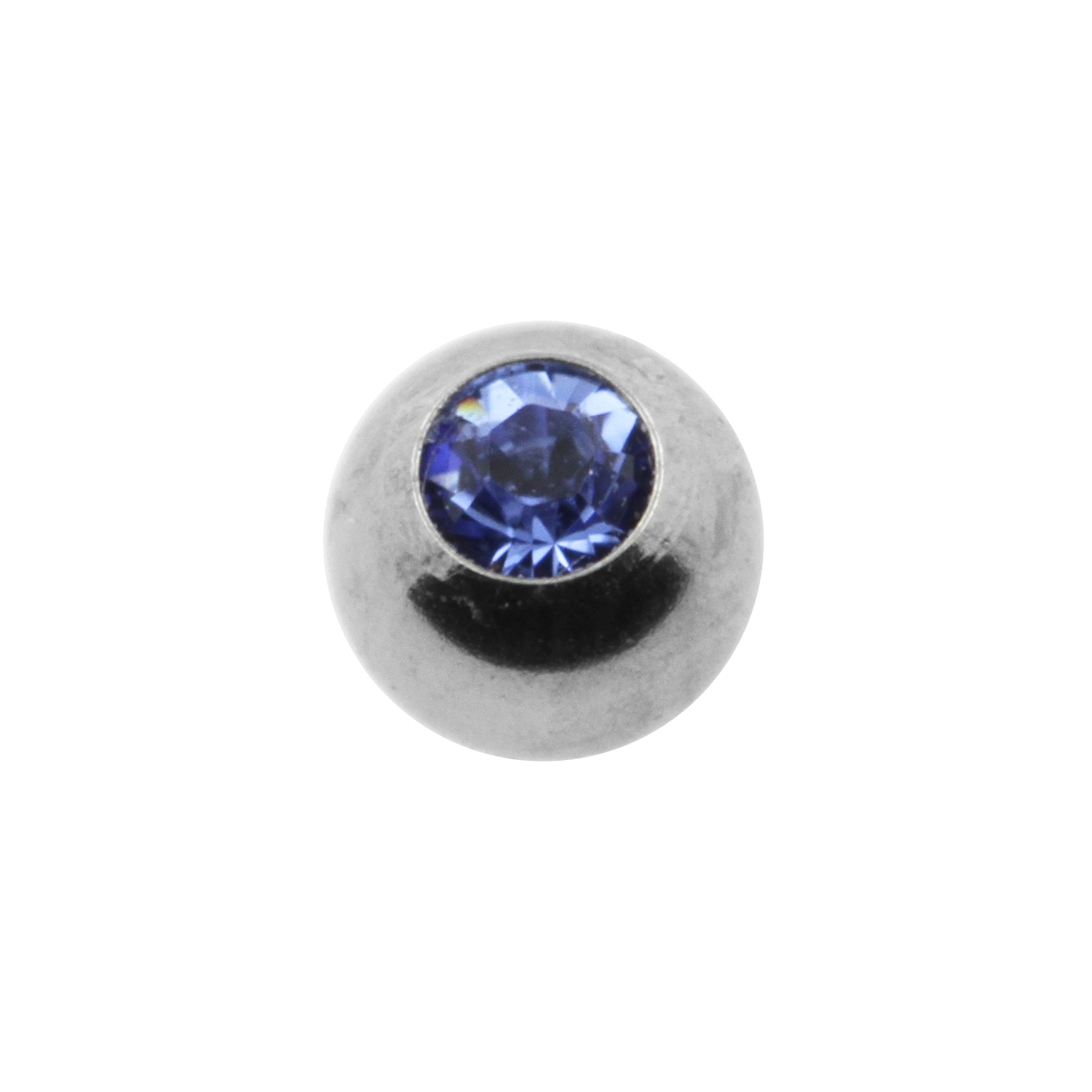 Titanium Jewelled Threaded Ball Sapphire