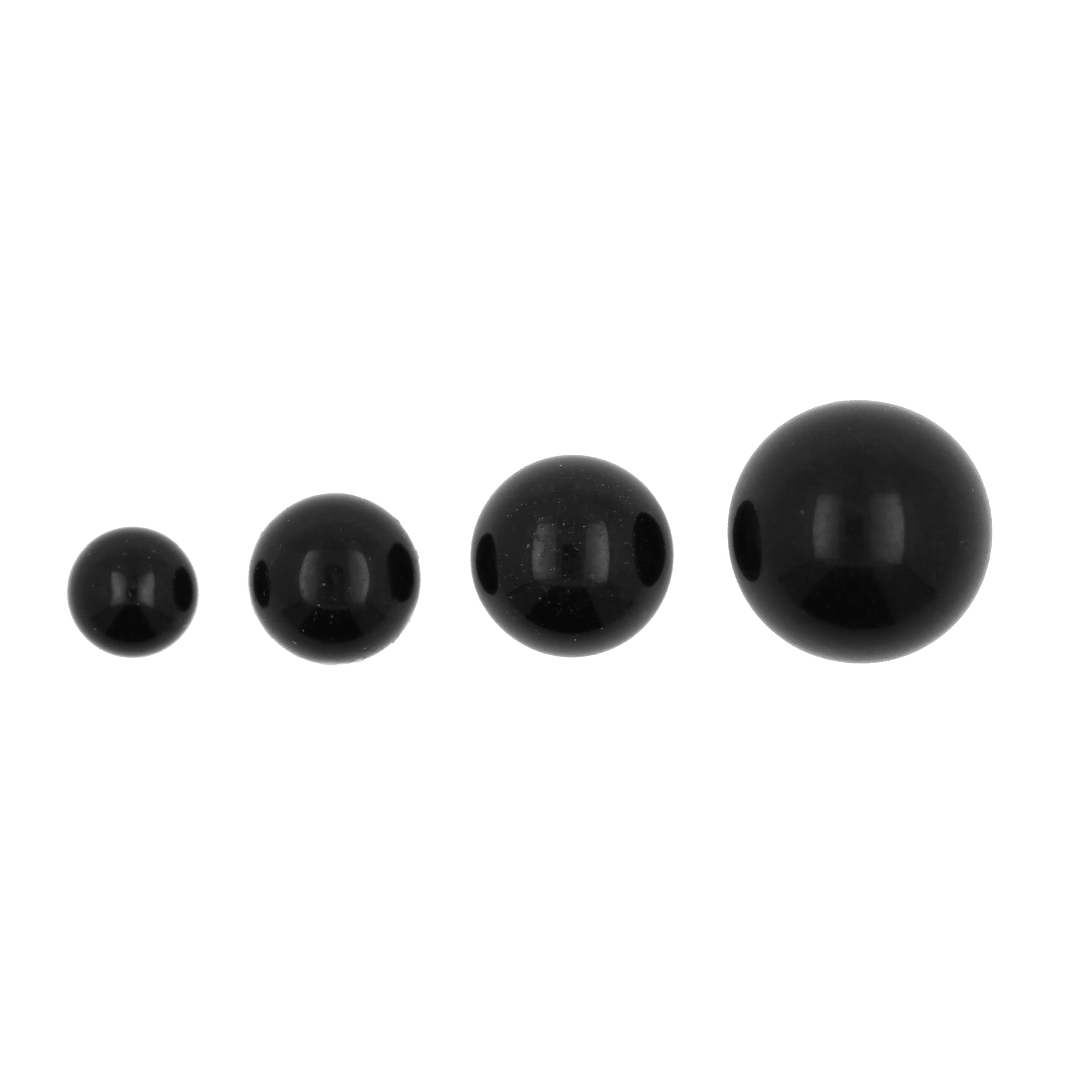 Acrylic Threaded Ball Black