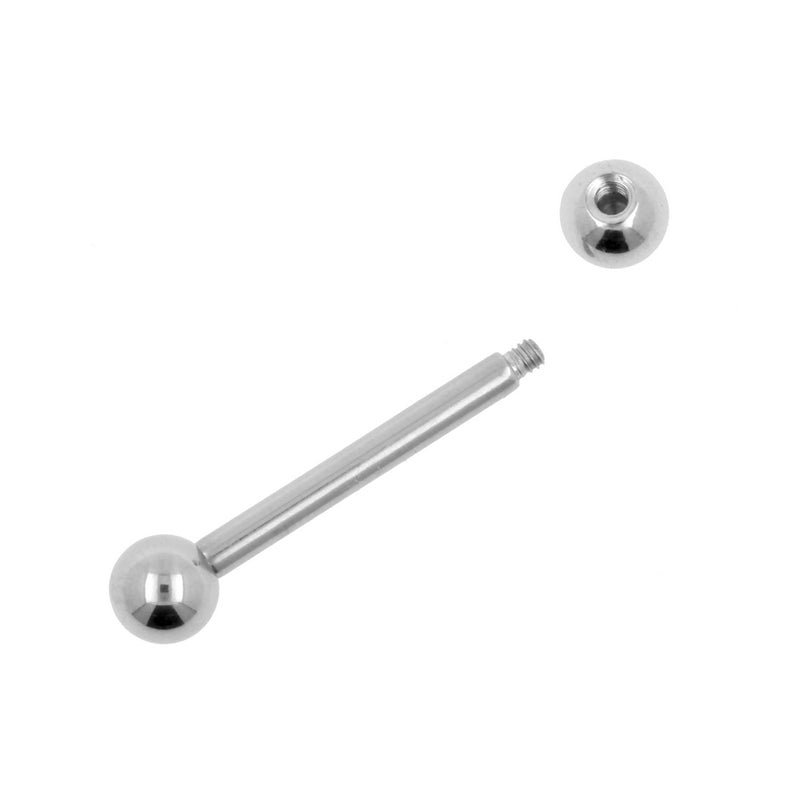 Surgical Steel Straight Barbell Post Silver