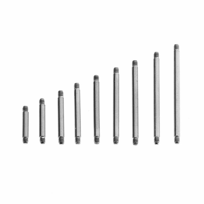 Titanium Straight Barbell Post Silver