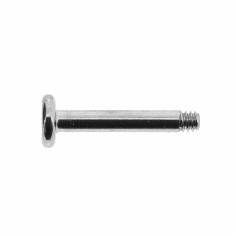 Titanium Labret Stud - 4 mm Disc Silver