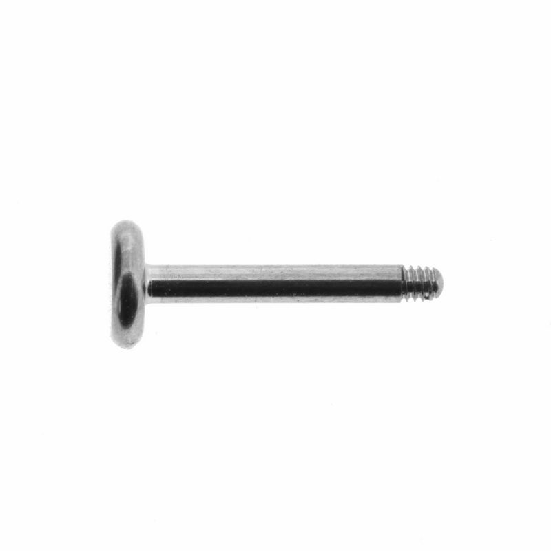 Titanium Labret Stud - 4 mm Disc Silver