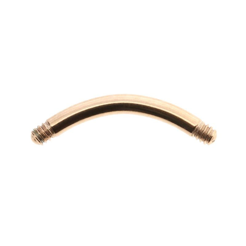 Surgical Steel Curved barbell post Rose Gold