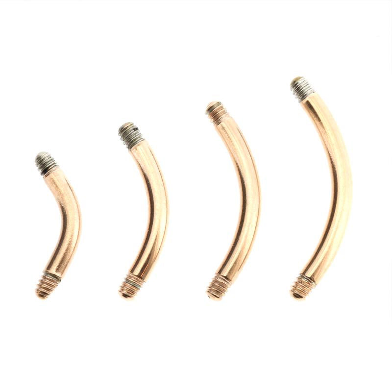 Surgical Steel Curved barbell post Rose Gold