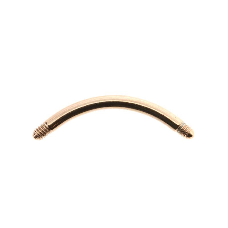 Surgical Steel Curved Barbell Post Rose Gold