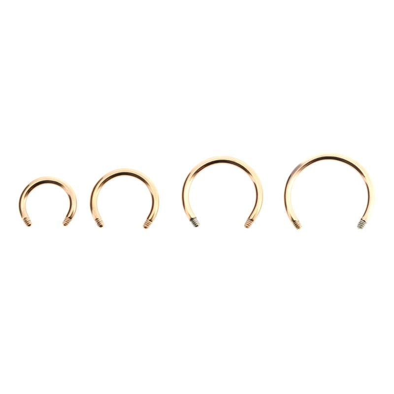 Surgical Steel Circular Barbell Post Rose Gold