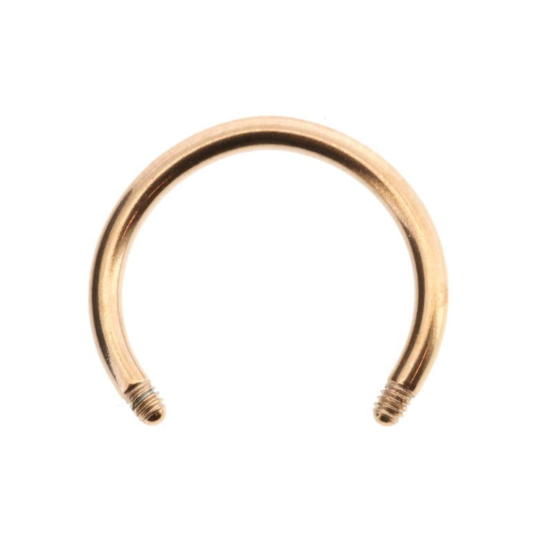 Surgical Steel Circular Barbell Post Rose Gold