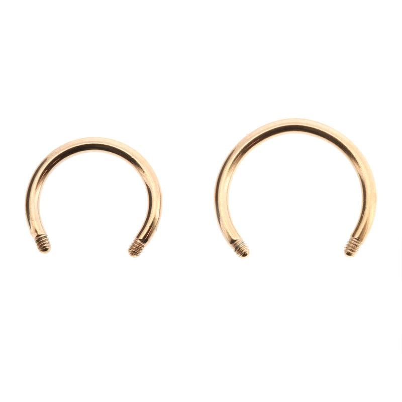 Surgical Steel Circular Barbell Post Rose Gold