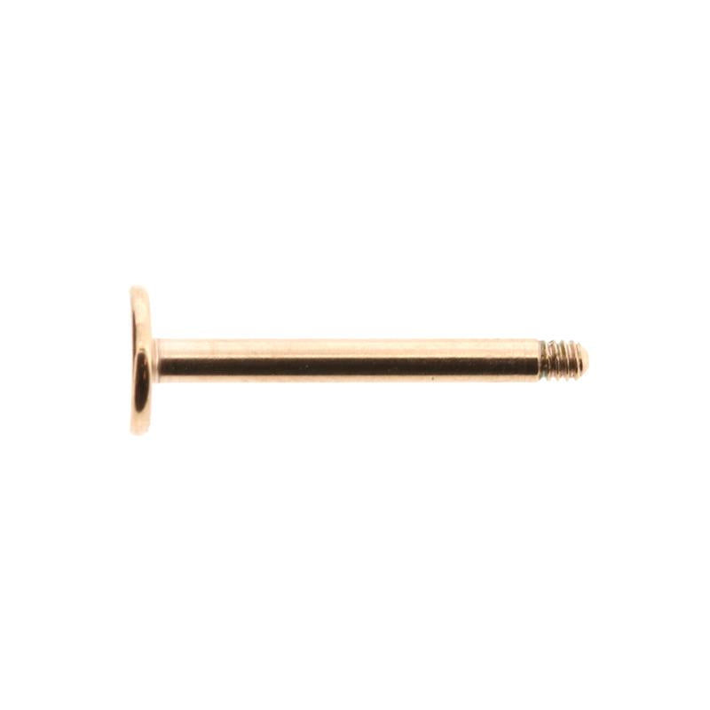 Surgical Steel Labret Stud - 4 mm Disc Rose Gold