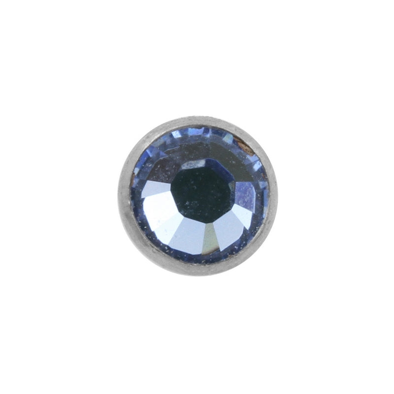 Titanium Disc Met Kristal Light Blue Sapphire