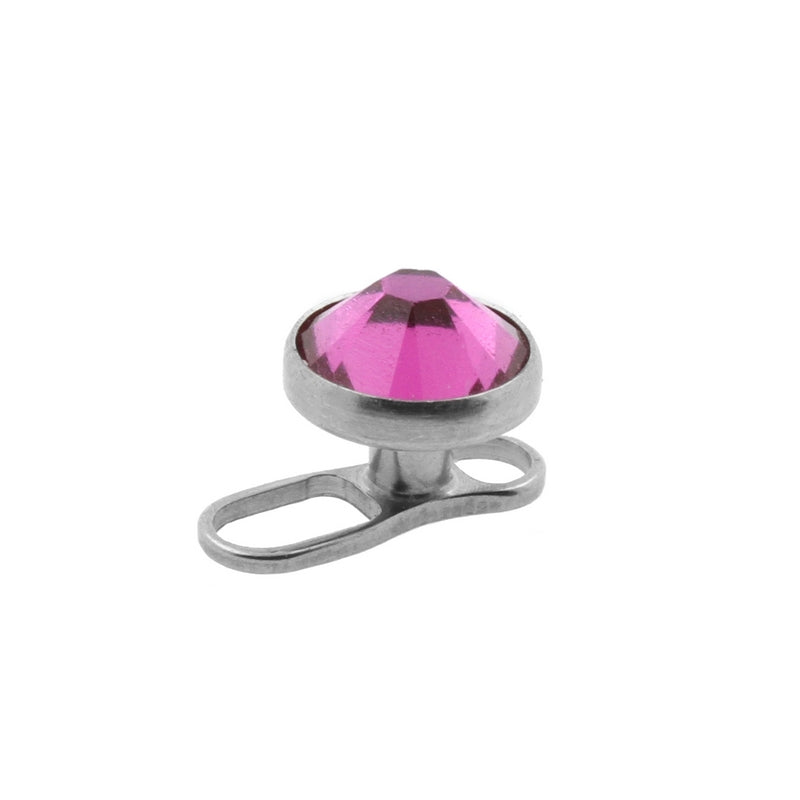 Titanium Jewelled Disc Fuchsia