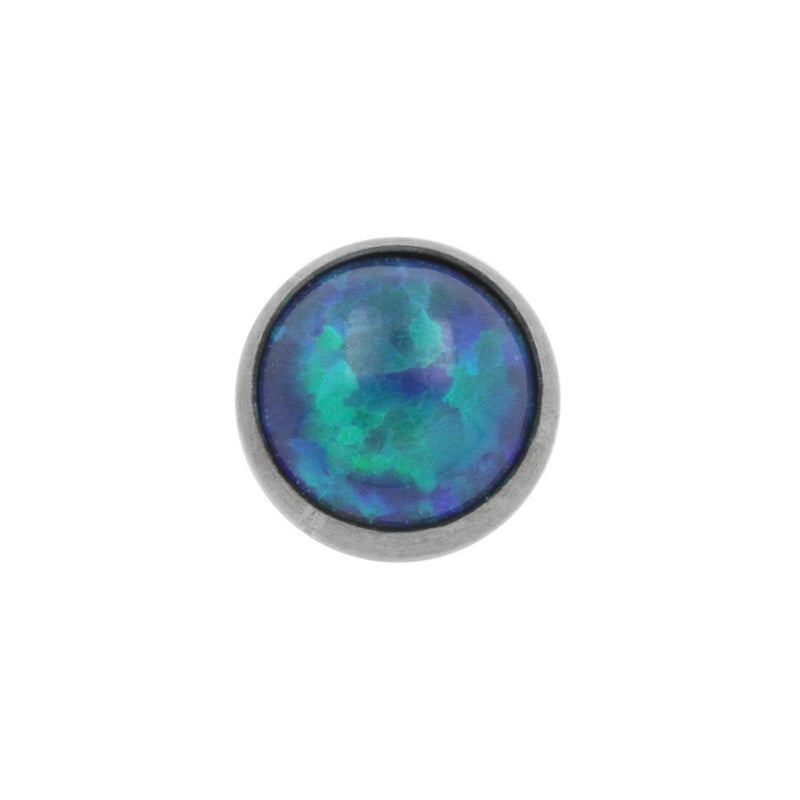 Titanium Cabochon Opal Disc Black Opal