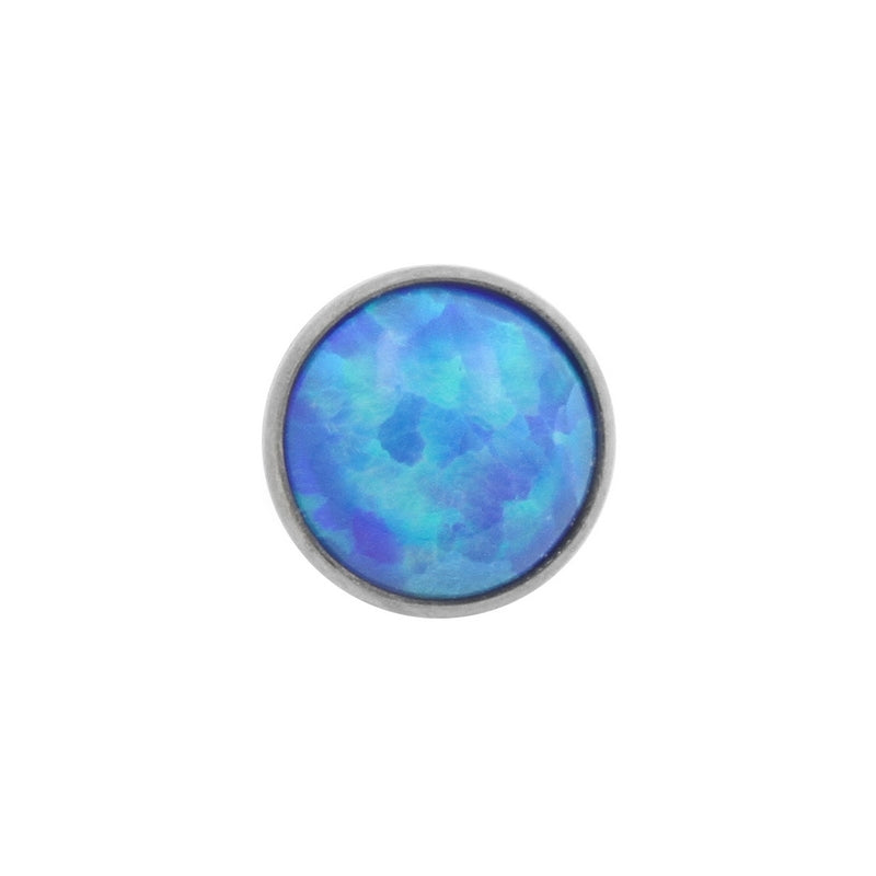 Titanium Cabochon Opaal Disc Sapphire Blue Opal