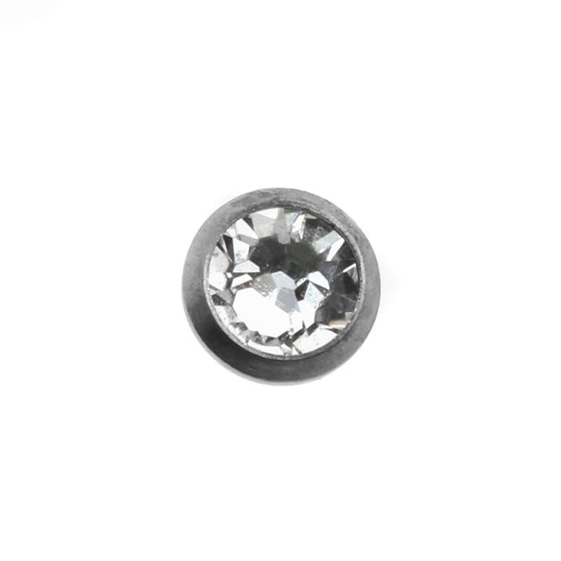 Titanium Jewelled Disc Clear