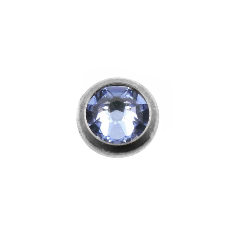 Titanium Jewelled Disc Light Blue Sapphire