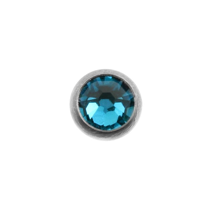 Titanium Jewelled Disc Blue Zircon