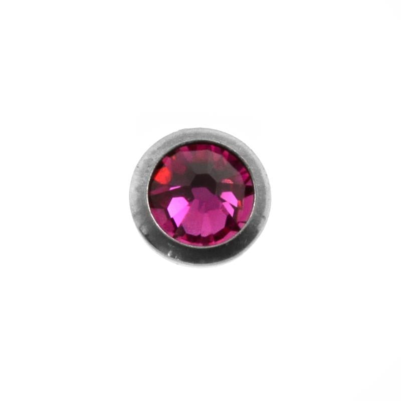 Titanium Jewelled Disc Fuchsia