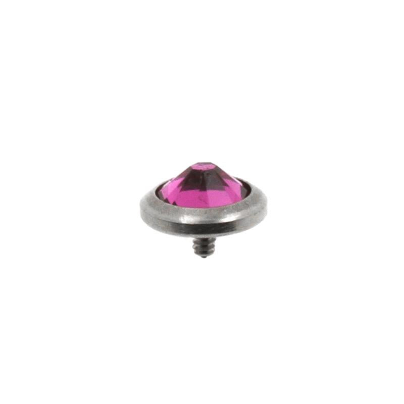 Titanium Jewelled Disc Fuchsia