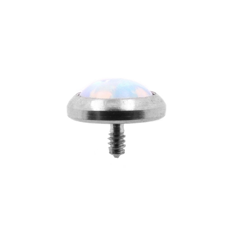 Titanium Cabochon Opaal Disc White Opal