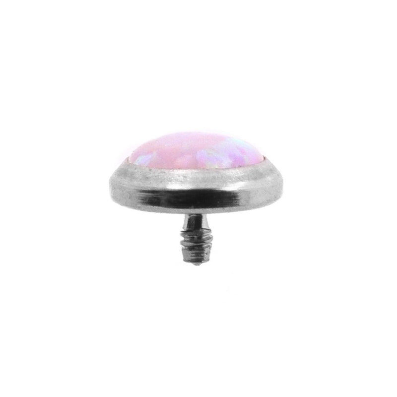 Titanium Cabochon Opaal Disc Pink Opal