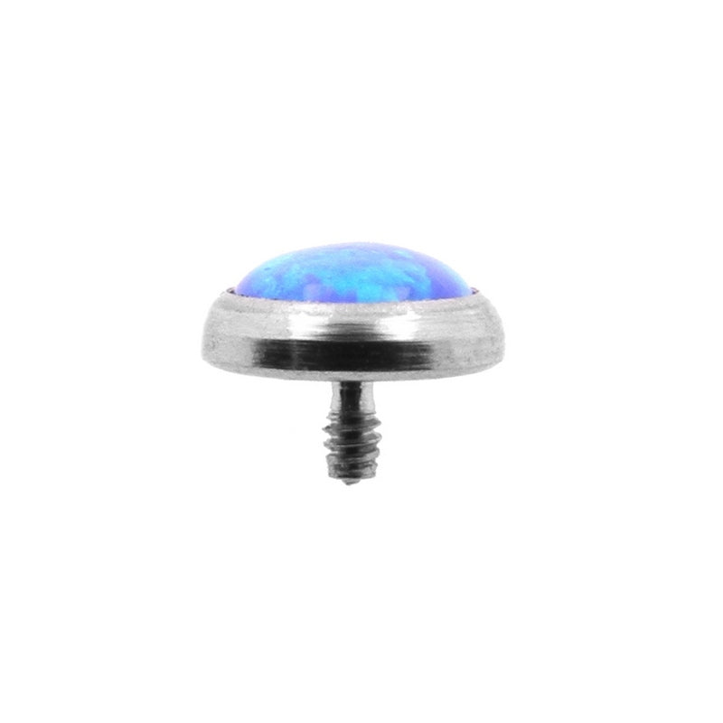 Titanium Cabochon Opaal Disc Sapphire Blue Opal