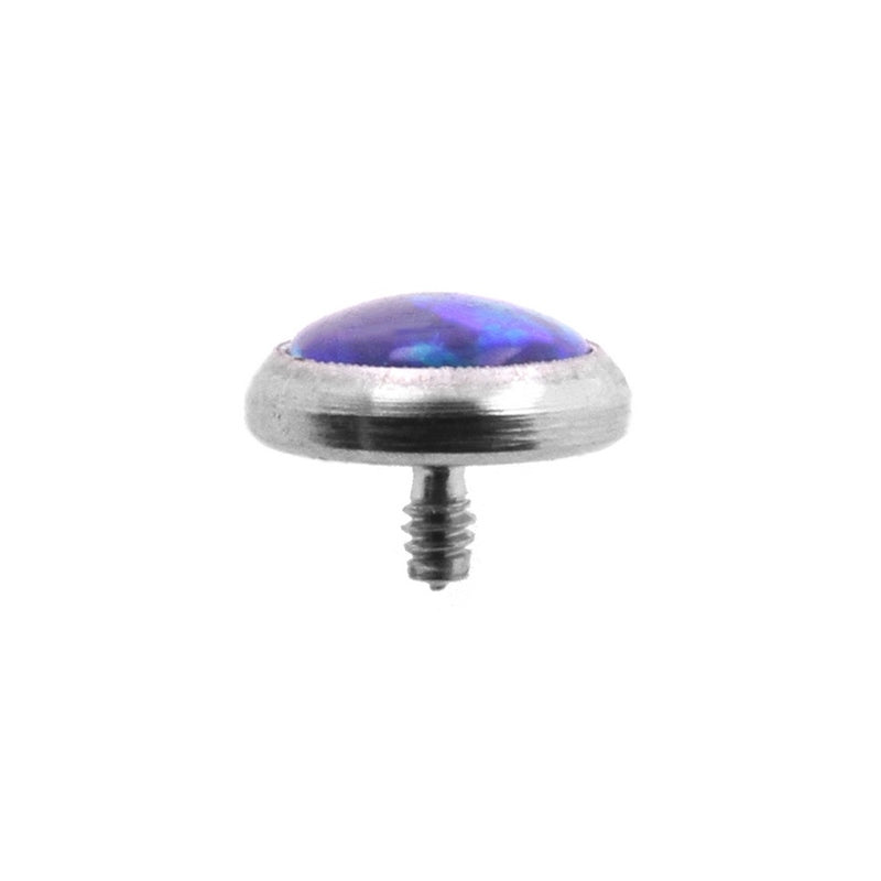 Titanium Cabochon Opaal Disc Black Opal