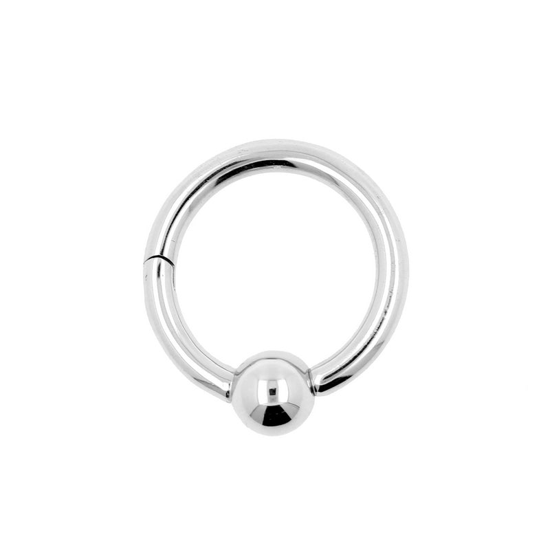 Surgical Steel Ball Closure Click Ring Silver