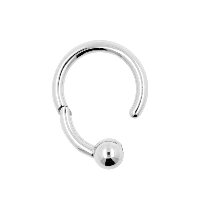 Surgical Steel Ball Closure Click Ring Silver