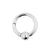 Surgical Steel Ball Closure Click Ring Silver