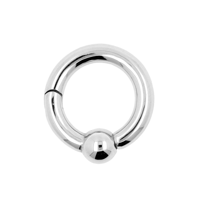 Surgical Steel Ball Closure Click Ring Silver