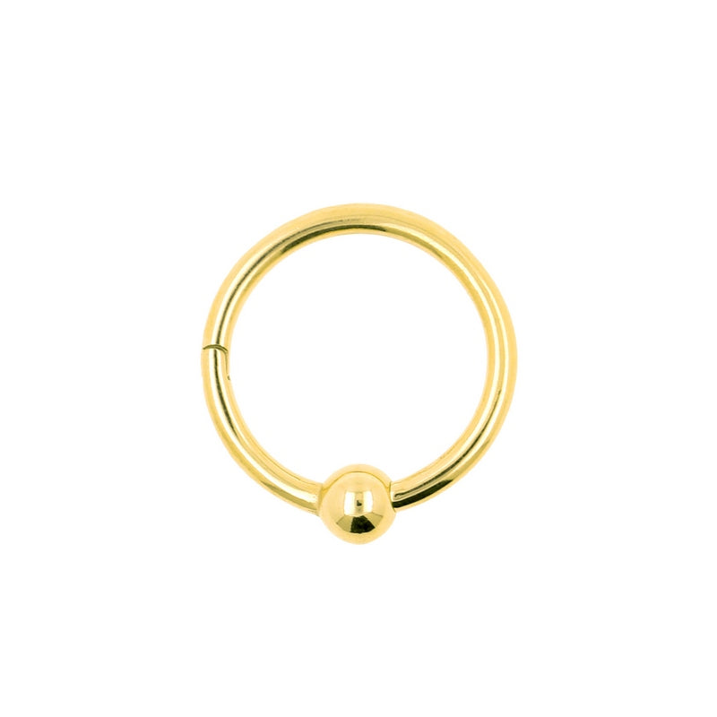 Surgical Steel Ball Closure Click Ring Gold