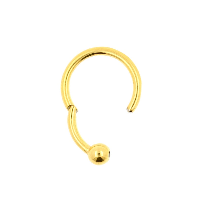 Surgical Steel Ball Closure Click Ring Gold