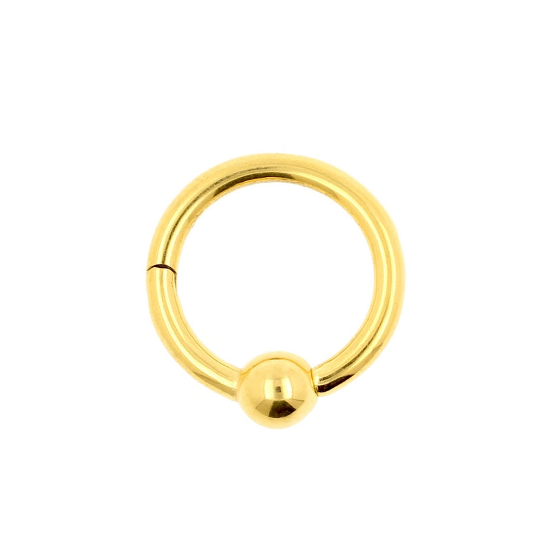 Surgical Steel Ball Closure Click Ring Gold