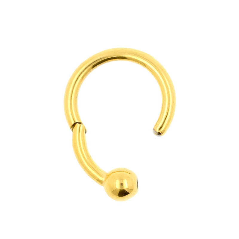 Surgical Steel Ball Closure Click Ring Gold