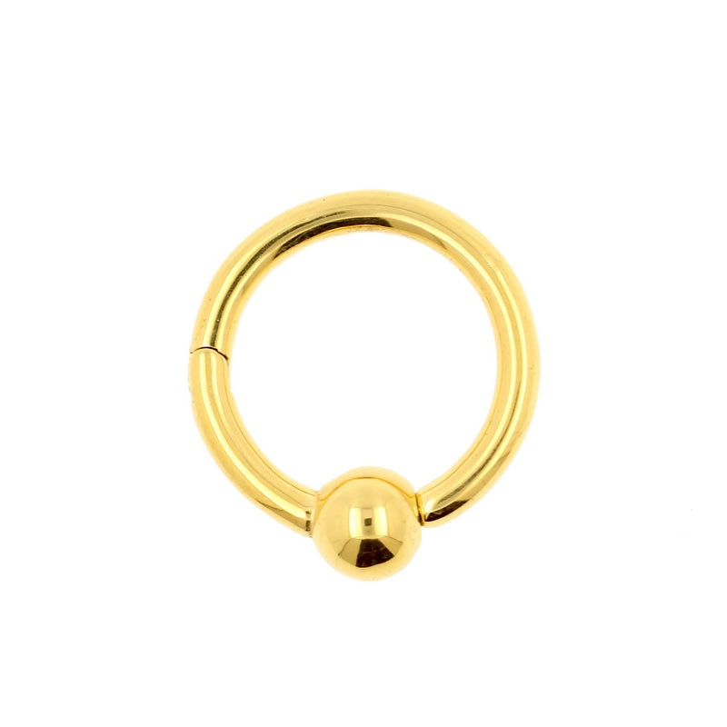 Surgical Steel Ball Closure Click Ring Gold