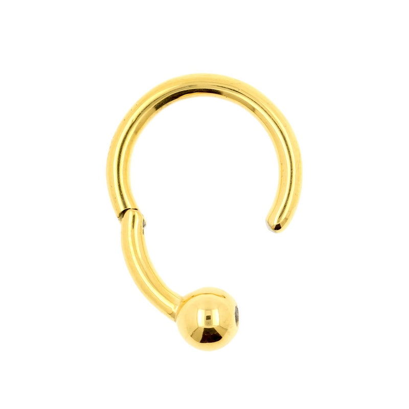 Surgical Steel Ball Closure Click Ring Gold