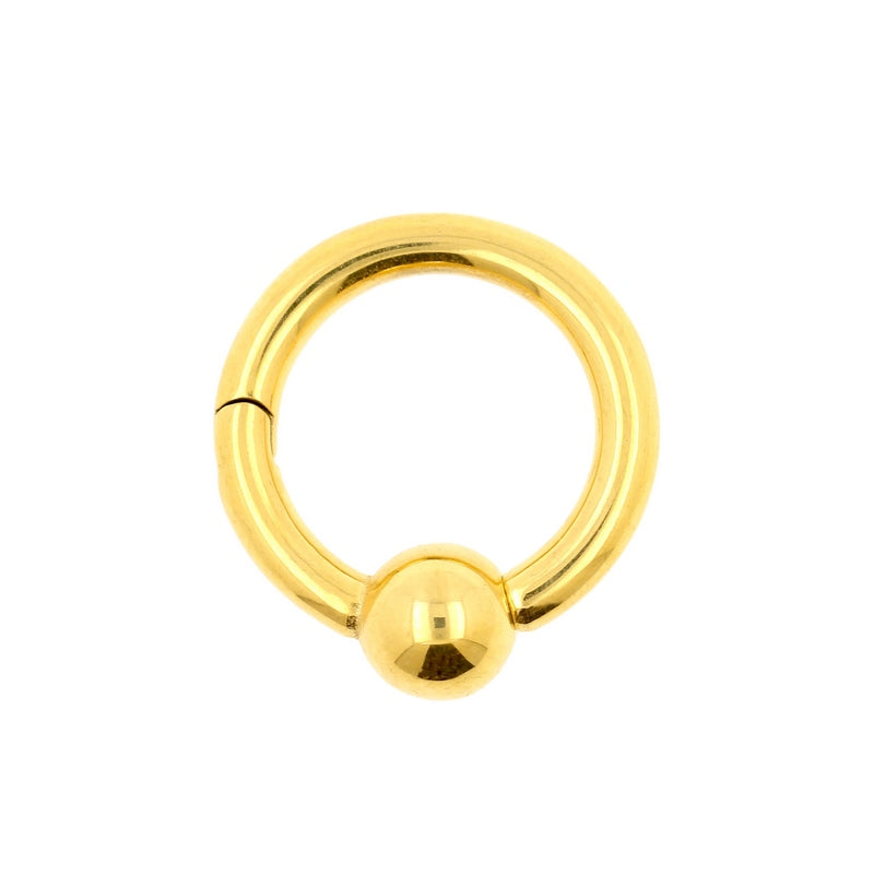 Surgical Steel Ball Closure Click Ring Gold