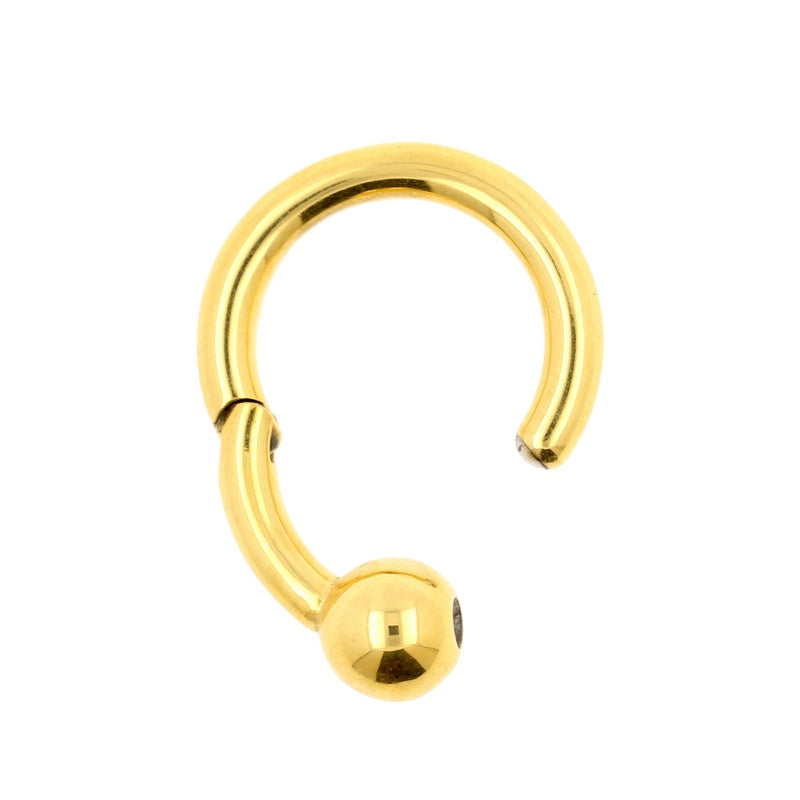 Surgical Steel Ball Closure Click Ring Gold