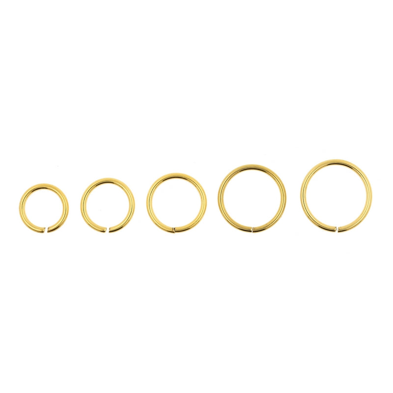 Surgical Steel Continuous Ring Gold