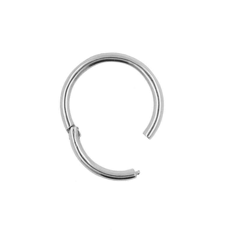 Surgical Steel Click Ring Silver