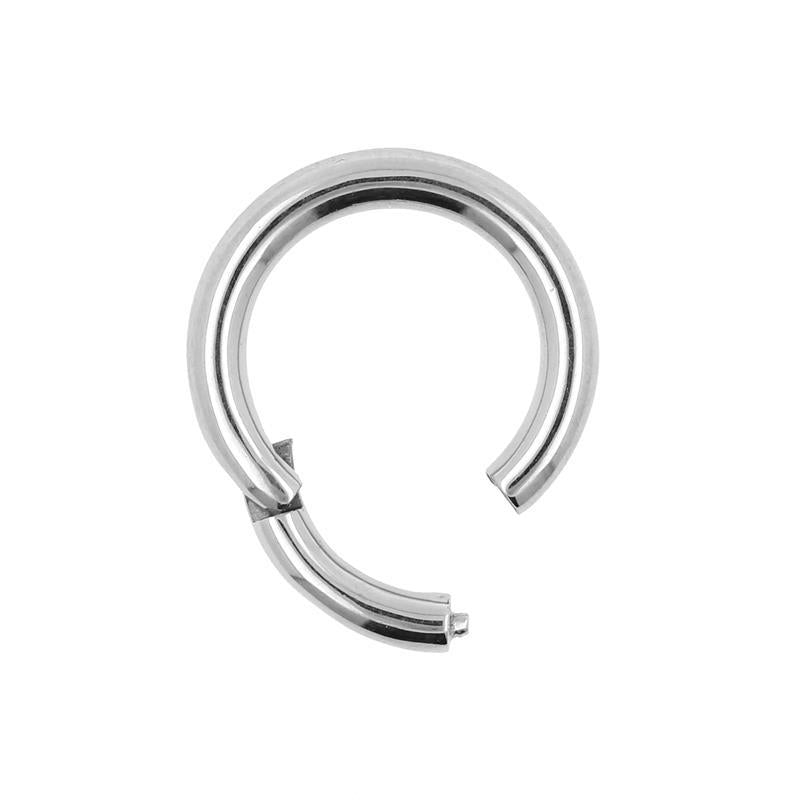 Surgical Steel Click Ring Silver