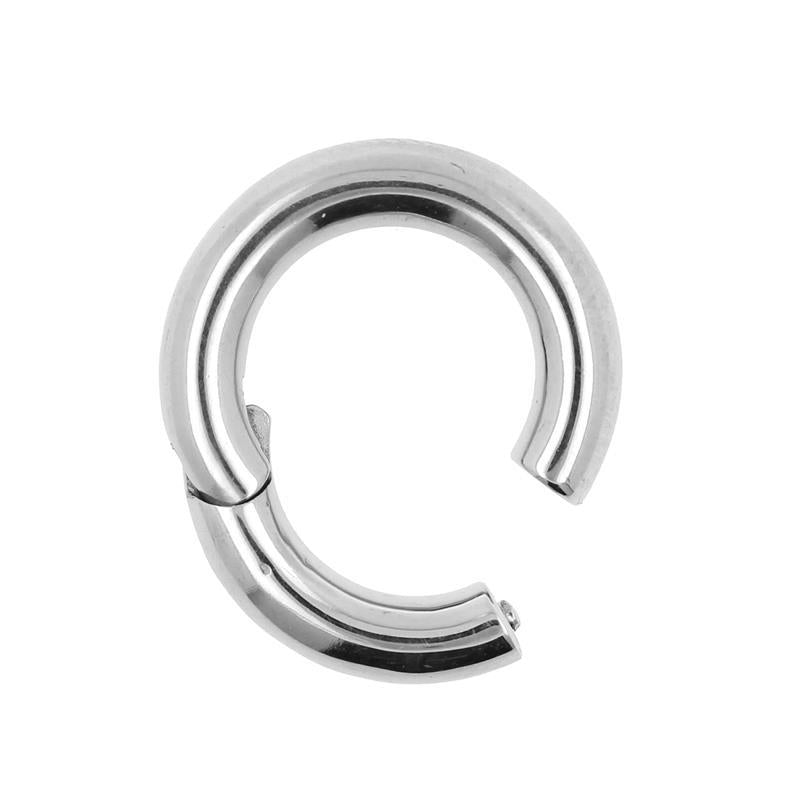 Surgical Steel Click Ring Silver