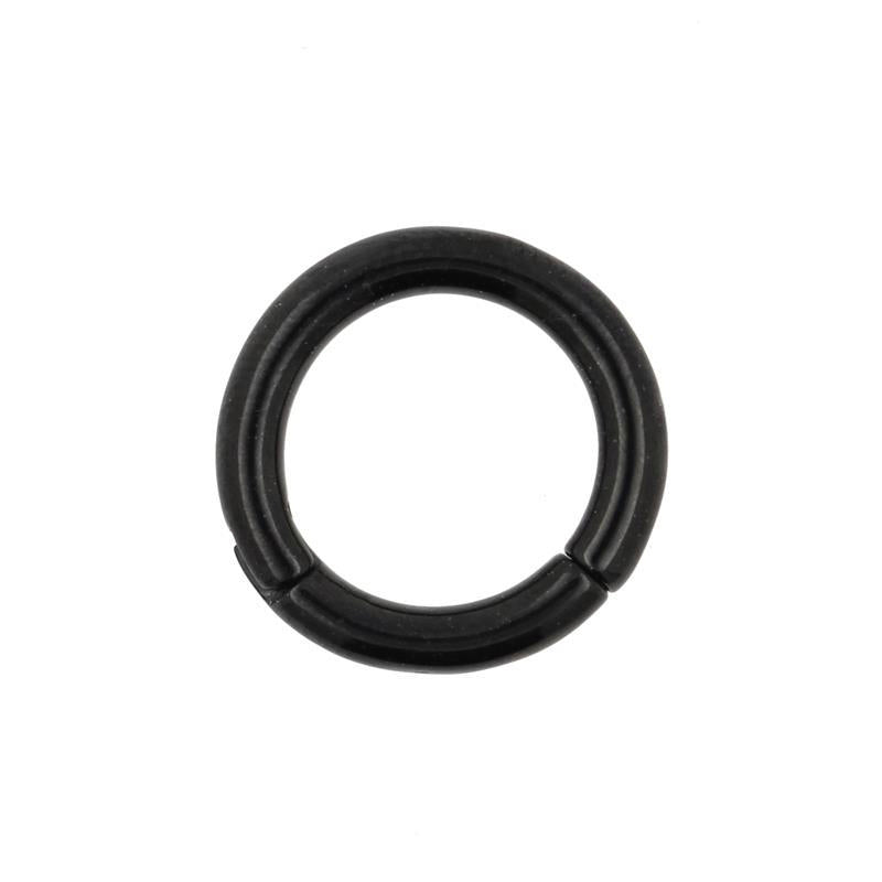 Surgical Steel Click Ring Black