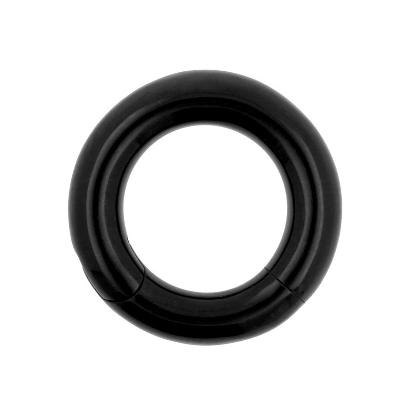 Surgical Steel Click Ring Black